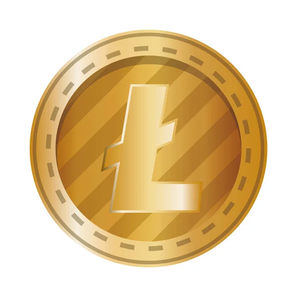 Commerce électronique avec litecoin — Image vectorielle