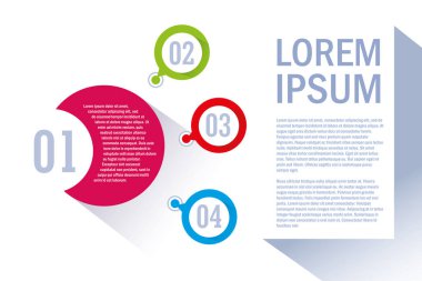 Infographic sayılar ve simgeler ile