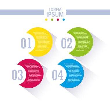 Infographic sayılar ve simgeler ile