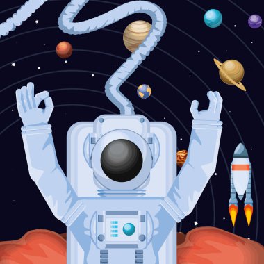 Uzay karakterindeki astronot