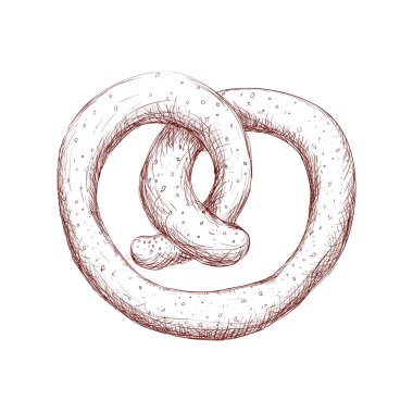 lezzetli simit izole simgesi