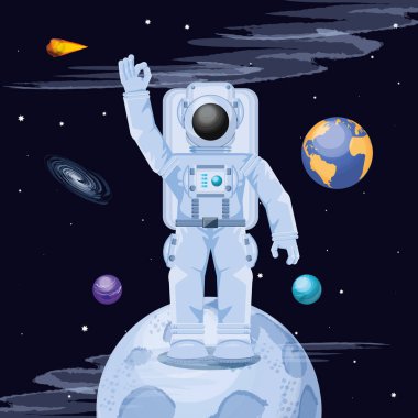 Uzay karakterindeki astronot