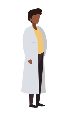 erkek siyah doktor profesyonel karakter