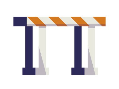 İnşaat barikat çit simgesi