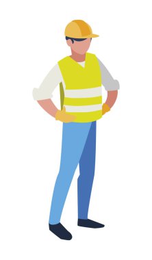 Sanayi işçisi avatar karakter