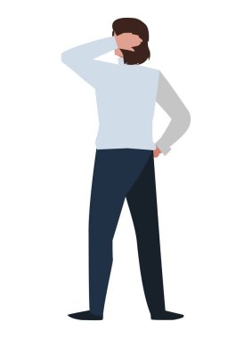 zarif işadamı arka avatar karakter