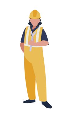 Araçlar avatar karakter ile sanayi işçisi