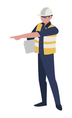 Sanayi işçisi avatar karakter