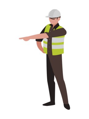 Sanayi işçisi avatar karakter