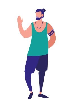 poz modelleme ile genç adam