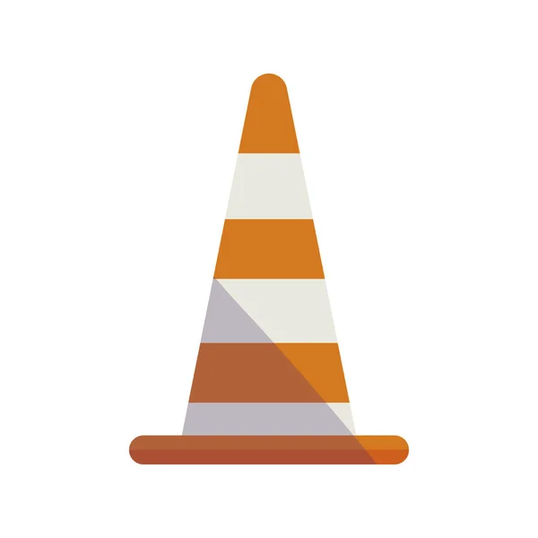 Construction cone isolated icon — Stock Vector