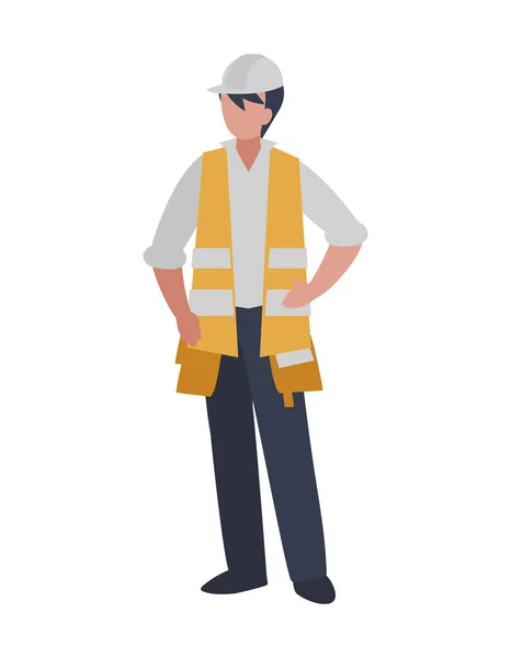 Průmyslové pracovní avatar postava — Stockový vektor