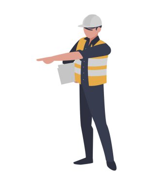 Araçlar avatar karakter ile sanayi işçisi