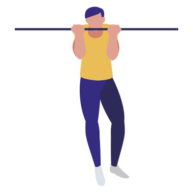 atletik erkek egzersizleri barlarda pratik