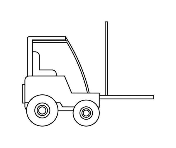 Under konstruktion gaffeltruck fordon — Stock vektor