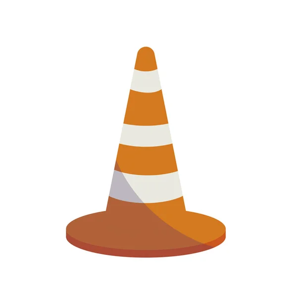 Construction cone isolated icon — Stock Vector