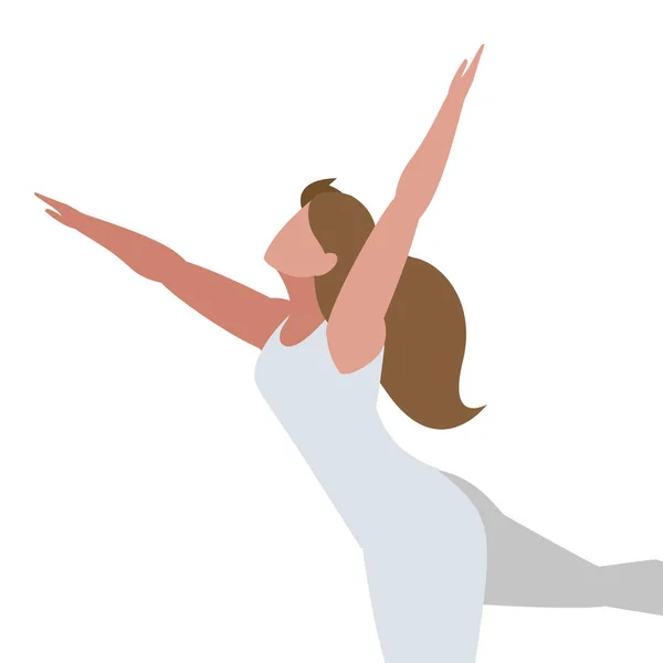 Femme sportive pratiquant des exercices — Image vectorielle
