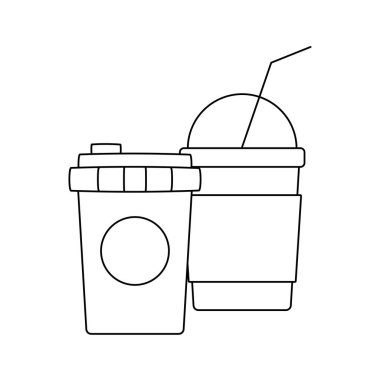 lezzetli milkshake kahve kap plastik