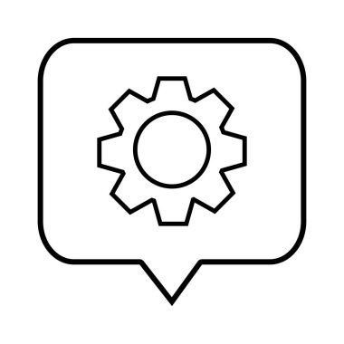 dişli makine ile konuşma balonu