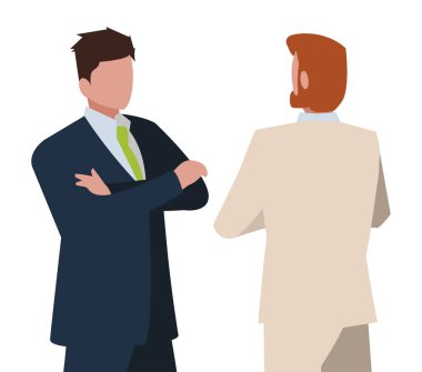 farklı possitions karakterlerle zarif iş adamları