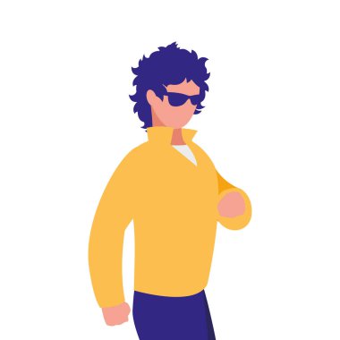 poz modelleme ile genç adam