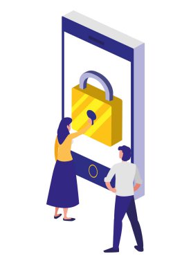 asma kilit güvenlik ile Smartphone