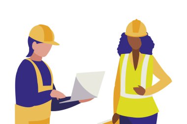 Çift çalışma inşaatçılar