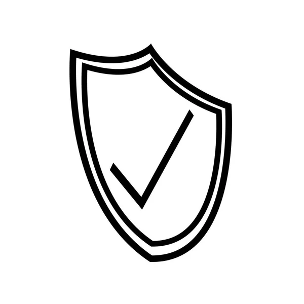 Захисний щит ізольована іконка — стоковий вектор