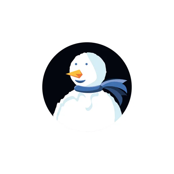 Snowman christmas karakter — Stockvector