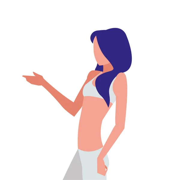 Femme mince avec sous-vêtements caractère — Image vectorielle