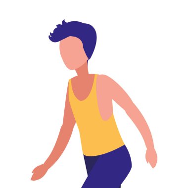 poz modelleme ile genç adam