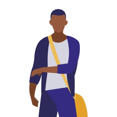 genç siyah erkek öğrenci modelleme