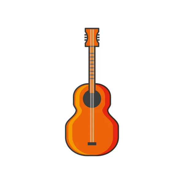 Icono del instrumento de guitarra acústica — Vector de stock