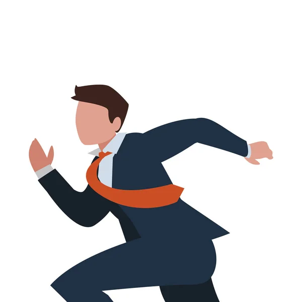 Elegant businessman running avatar character — Stock Vector