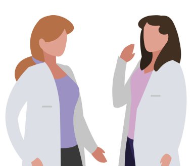 Kızlar doktorlar profesyonel karakter