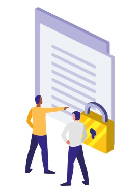 kağıt belge ile asma kilit