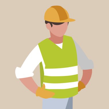Sanayi işçisi avatar karakter