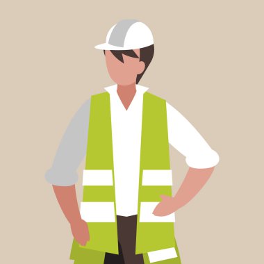 Sanayi işçisi avatar karakter