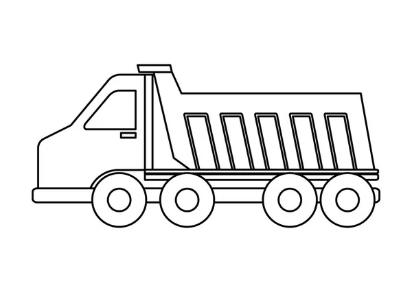 Sob caminhão basculante de construção — Vetor de Stock