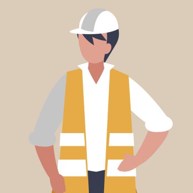 Sanayi işçisi avatar karakter