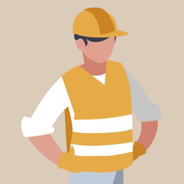 Sanayi işçisi avatar karakter