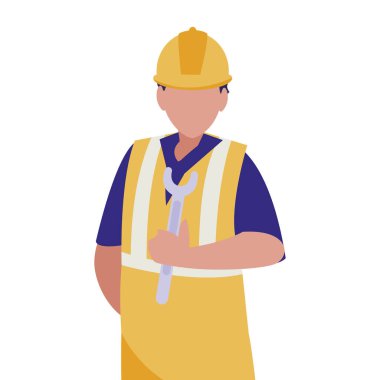 Araçlar avatar karakter ile sanayi işçisi