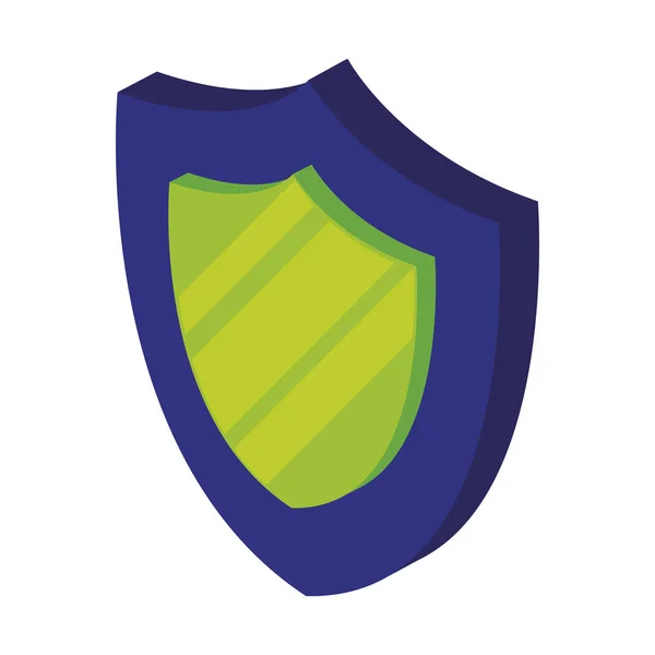 Icona isolata scudo di sicurezza — Vettoriale Stock