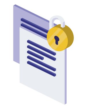 kağıt belge ile asma kilit