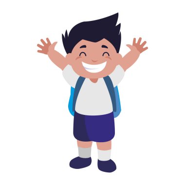 mutlu küçük okul çantanı karakteri ile