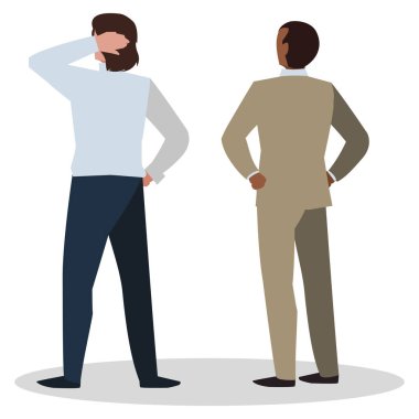 arka possition karakterlerle zarif iş adamları