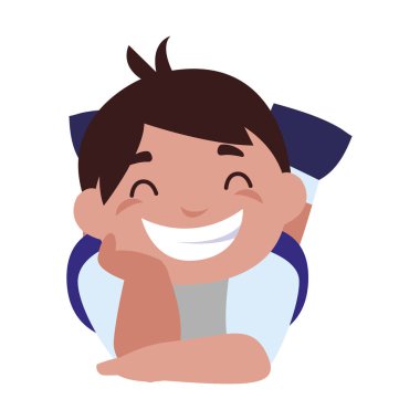 Mutlu küçük çocuk karakteri