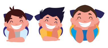 mutlu küçük çocuklar karakterler