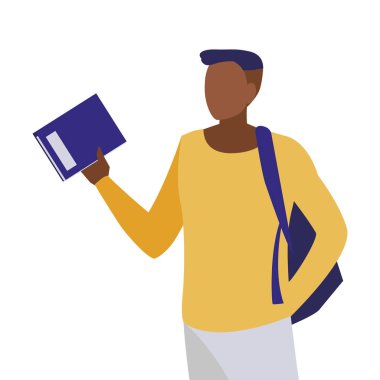 genç siyah erkek öğrenci modelleme