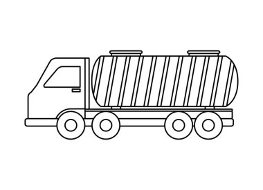 Tanker kamyon araç izole simgesi